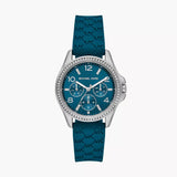 Michael Kors Mini Pilot Pave Blue Dial Blue Silicone Strap Watch for Women - MKO1004 Buy Now By Michael Kors