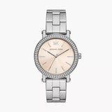 Michael Kors Corey Three Hand Pink Dial Silver Steel Strap Watch for Women - MKO1050 Buy Now By Michael Kors