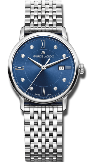 Maurice Lacroix Eliros Diamonds Blue Dial Silver Steel Strap Watch For Women - EL1094-SS002-450-1 Buy Now By Maurice Lacroix