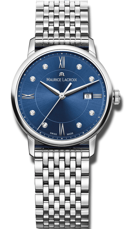Maurice Lacroix Eliros Diamonds Blue Dial Silver Steel Strap Watch For Women - EL1094-SS002-450-1 Buy Now By Maurice Lacroix