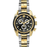 Versace V-Ray Chronograph Black Dial Two Tone Steel Strap Watch For Men - VE2I00421 Buy Now By Versace