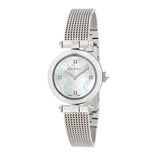 Gucci Diamantissima Quartz Diamonds Mother of Pearl Dial Silver Mesh Bracelet Watch for Women - YA141504 Buy Now By Gucci
