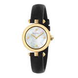 Gucci Diamantissima Mother of Pearl Dial Black Leather Strap Watch For Women - YA141505 Buy Now By Gucci