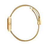 Gucci G Frame Quartz Diamonds White Red Blue Dial Gold Mesh Bracelet Watch For Women - YA147511 Buy Now By Gucci