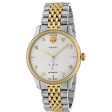 Gucci G Timeless Automatic White Dial Two Tone Steel Strap Watch for Men - YA126356 Buy Now By Gucci