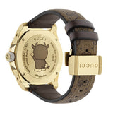 Gucci Dive Doraemon Brown Dial Brown Leather Strap Watch For Men - YA136334 Buy Now By Gucci