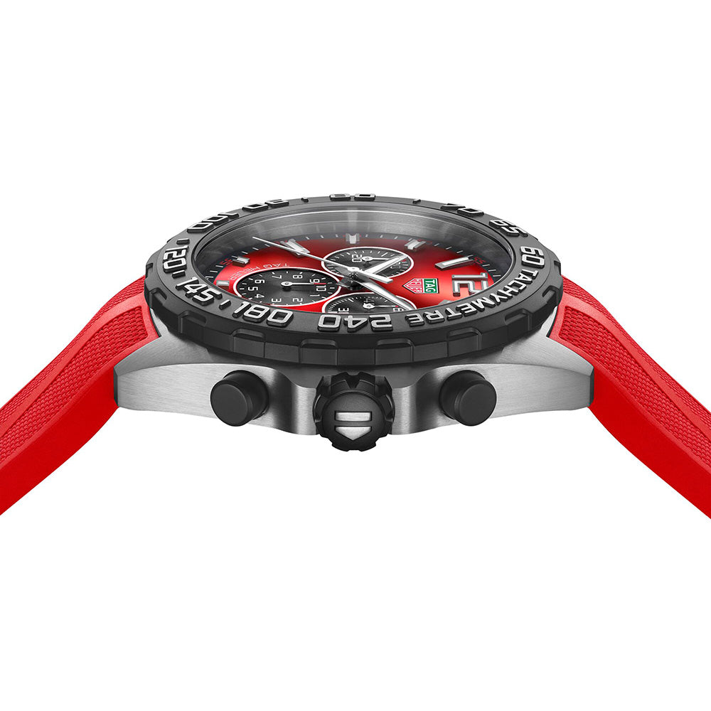 Tag Heuer Formula 1 Chronograph Red Dial Red Rubber Strap Watch for Men - CAZ101AN.FT8055 Buy Now By Tag Heuer