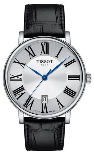 Tissot Carson Premium Silver Dial Black Leather Strap Watch For Men - T122.410.16.033.00 Buy Now By Tissot