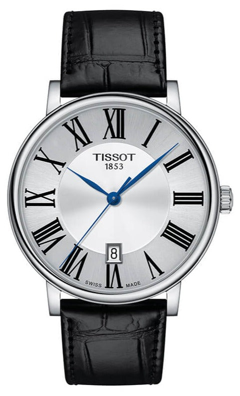 Tissot Carson Premium Silver Dial Black Leather Strap Watch For Men - T122.410.16.033.00 Buy Now By Tissot