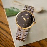 Movado 1881 Automatic Black Dial Two Tone Steel Strap Watch For Men - 0606916 Buy Now By Movado