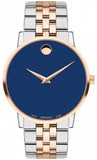 Movado Museum Classic Blue Dial Two Tone Steel Strap Watch for Men - 0607267 Buy Now By Movado