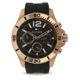 Tommy Hilfiger Sport Multifunction Black Dial Black Rubber Strap Watch for Men - 1791145 Buy Now By Tommy Hilfiger