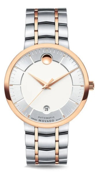 Movado 1881 Automatic Silver Dial Two Tone Steel Strap Watch For Men - 607063 Buy Now By Movado