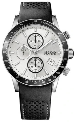 Hugo Boss Rafale Chronograph Quartz Silver Dial Black Leather Strap Watch For Men - 1513403 Buy Now By Hugo Boss