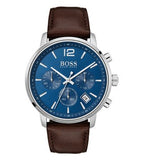 Hugo Boss Attitude Blue Dial Brown Leather Strap Watch for Men - 1513606 Buy Now By Hugo Boss