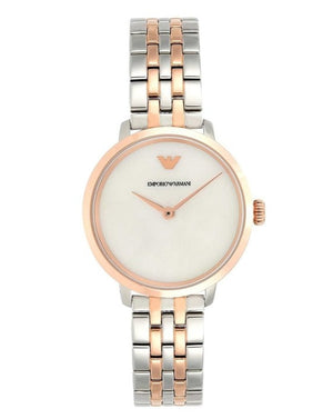 Emporio Armani Modern Slim Analog Mother of Pearl Dial Two Tone Steel Strap Watch For Women - AR11157 Buy Now By Emporio Armani