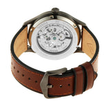 Fossil Forrester Automatic Skeleton Grey Dial Brown Leather Strap Watch for Men - ME3178 Buy Now By Fossil