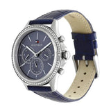 Tommy Hilfiger Ari Quartz Diamonds Blue Dial Blue Leather Strap Watch for Women - 1781979 Buy Now By Tommy Hilfiger