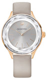 Swarovski Octea Nova Grey Dial Grey Leather Strap Watch for Women - 5295326 Buy Now By Swarovski