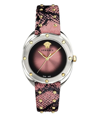 Versace Shadov Pink Dial Pink Leather Strap Watch for Women - VEBM00818 Buy Now By Versace