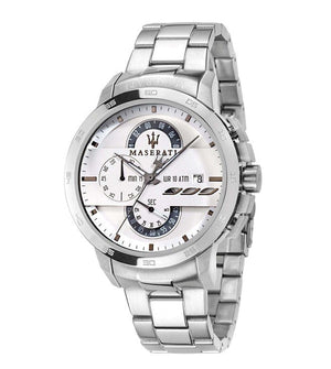 Maserati Ingegno Chronograph White Dial Silver Steel Strap Watch For Men - R8873619004 Buy Now By Maserati