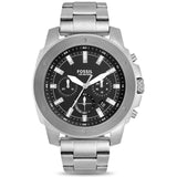 Fossil Modern Machine Black Dial Silver Steel Strap Watch for Men - FS4926 Buy Now By Fossil