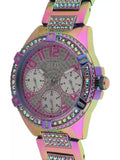 Guess Lady Frontier Diamonds Silver Dial Multicolor Steel Strap Watch for Women - GW0044L1 Buy Now By Guess