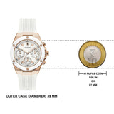 Guess Athena White Dial White Rubber Strap Watch For Women - GW0030L3 Buy Now By Guess