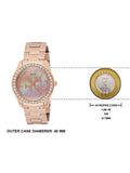 Guess G Twist Diamonds Rose Gold Dial Rose Gold Steel Strap Watch For Women - W1201L3 Buy Now By Guess