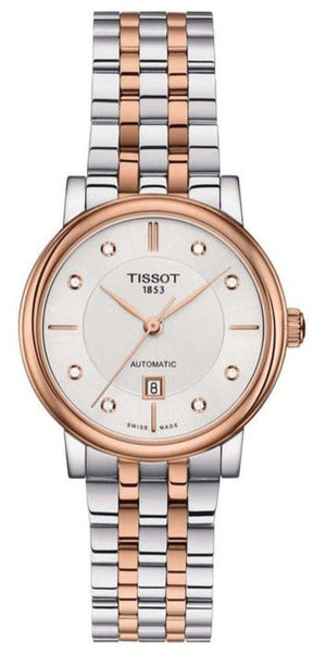 Tissot T Classic Carson Premium Diamonds White Dial Two Tone Steel Strap Watch for Women - T122.207.22.036.00 Buy Now By Tissot