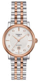 Tissot T Classic Carson Premium Diamonds White Dial Two Tone Steel Strap Watch for Women - T122.207.22.036.00 Buy Now By Tissot