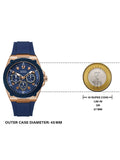 Guess Legacy Blue Dial Blue Silicone Strap Watch For Men - W1049G2 Buy Now By Guess