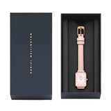 Daniel Wellington Quadro Pressed Mother of Pearl Pink Dial Pink Leather Strap Watch For Women - DW00100508 Buy Now By Daniel Wellington