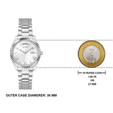 Guess Luna Silver Dial Silver Steel Strap Watch for Women - GW0308L1 Buy Now By Guess