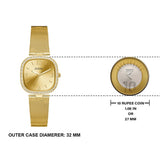 Guess Tapestry Diamonds Gold Dial Gold Mesh Bracelet Watch for Women - GW0354L2 Buy Now By Guess