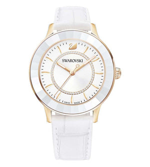 Swarovski Octea Lux White Dial White Leather Strap Watch for Women - 5414416 Buy Now By Swarovski