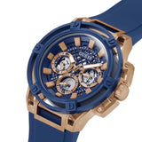 Guess Matrix Multifunction Blue Dial Blue Rubber Strap Watch for Men - GW0423G4 Buy Now By Guess
