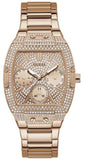 Guess Raven Diamonds Rose Gold Dial Rose Gold Steel Strap Watch for Women - GW0104L3 Buy Now By Guess