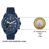 Fossil Bronson Chronograph Blue Dial Blue Steel Strap Watch for Men - FS5916 Buy Now By Fossil