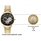 Armani Exchange Cayde Chronograph Black Dial Gold Steel Strap Watch for Men - AX2747 Buy Now By Armani Exchange