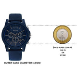 Armani Exchange Outerbanks Chronograph Blue Dial Blue Silicone Strap Watch For Men - AX7128 Buy Now By Armani Exchange