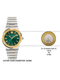 Versace Greca Green Dial Silver Steel Strap Watch for Women - VEVH00720 Buy Now By Versace
