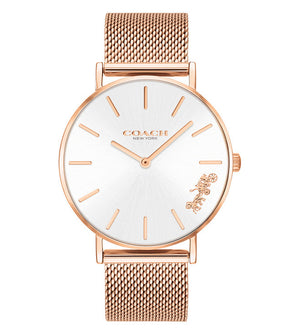 Coach Perry White Rose Gold Mesh Bracelet Watch for Women - 14503126 Buy Now By Coach