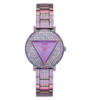 Guess Trend Diamonds Purple Dial Purple Steel Strap Watch for Women - GW0512L4 Buy Now By Guess