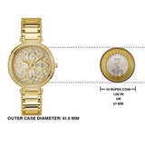 Guess Lily Quartz Gold Dial Gold Steel Strap Watch For Women - GW0528L2 Buy Now By Guess