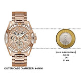 Guess Queen Multifunction Rose Gold Dial Rose Gold Steel Strap Watch For Women - GW0464L3 Buy Now By Guess