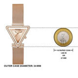 Guess Fame Diamonds Rose Gold Dial Rose Gold Mesh Bracelet Watch for Women - GW0508L3 Buy Now By Guess