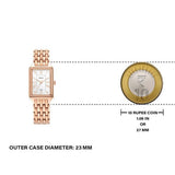 Fossil Raquel Three Hand Date White Dial Rose Gold Steel Strap Watch For Women - ES5271 Buy Now By Fossil