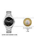 Guess Scope Black Dial Silver Steel Strap Watch for Men - GW0427G1 Buy Now By Guess