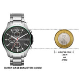 Armani Exchange Hampton Chronograph Black Dial Silver Steel Strap Watch For Men - AX2163 Buy Now By Armani Exchange